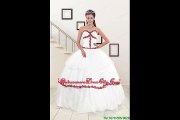 pure white appliques and embroidery quinceanera dresses