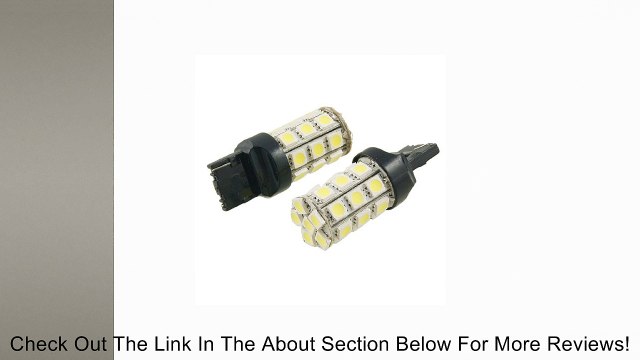 Amico 2 Pcs Car Bulbs 3157 27 LED 5050 SMD White Turn Tail Light Review