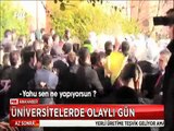 Üniversitelerde olaylı gün Akdeniz Üniversitesi'nde TOMA'lı müdahale