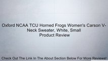 Oxford NCAA TCU Horned Frogs Women's Carson V-Neck Sweater, White, Small Review