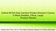 Oxford NCAA East Carolina Pirates Women's Carson V-Neck Sweater, Citrus, Large Review