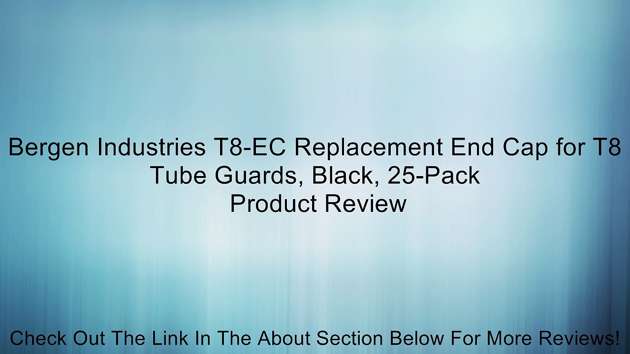 Bergen Industries T8-EC Replacement End Cap for T8 Tube Guards, Black, 25-Pack Review