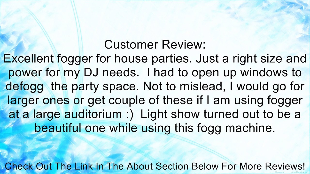 Chauvet Hurricane 901 Fog Machine Review