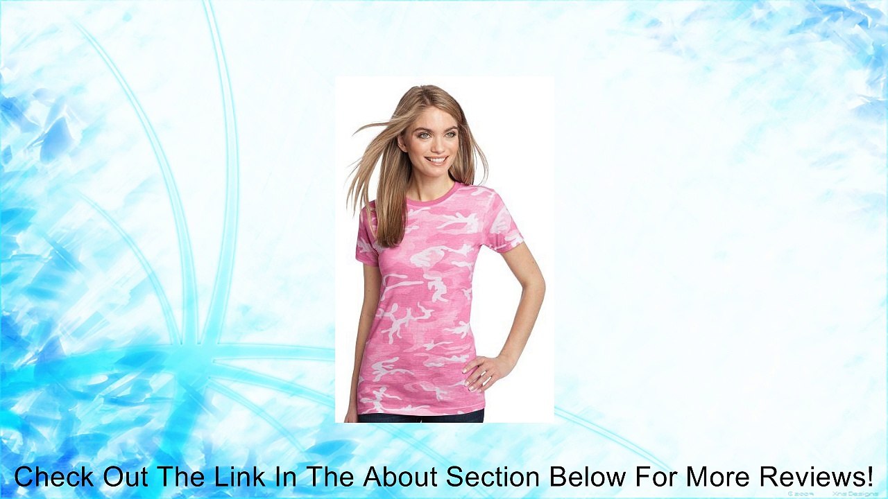 District Made - Ladies Perfect Weight Camo Crew Tee. DM104CL Review