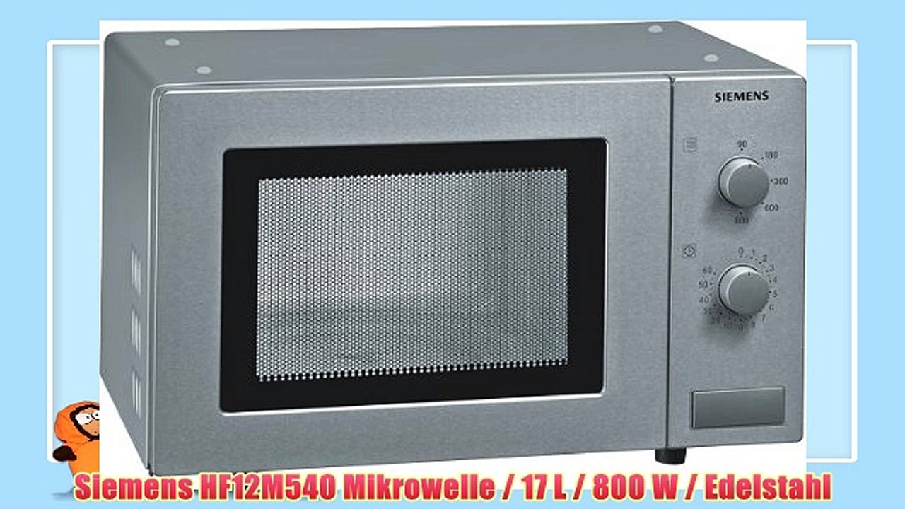 Siemens HF12M540 Mikrowelle / 17 L / 800 W / Edelstahl
