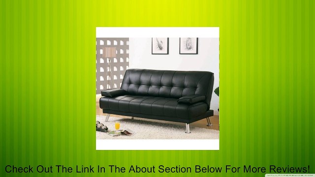 Monarch Specialties 9103 Click Clack Futon In Black Leather Review