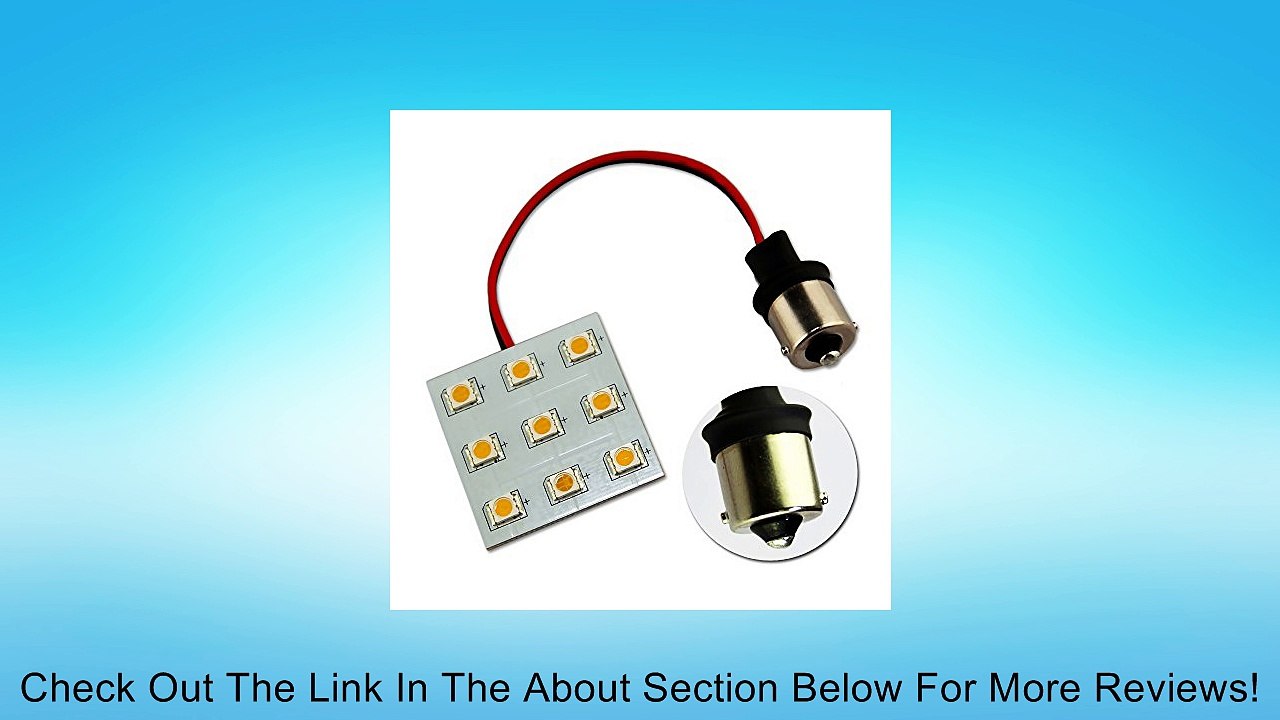 ZITRADES BA15s Bayonet Base 9 LEDs SMD LED Bulb Warm White for 1141 1156 1073 1093 1129 Replacement,BA15s+rectangle PCB, 9-SMD5050 LED,warm white,10-30V DC Review