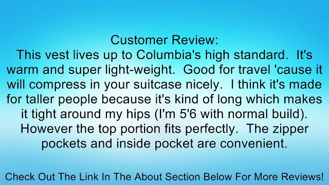 Columbia Men's Powerfly Down Vest, Ebony Blue, Small Review