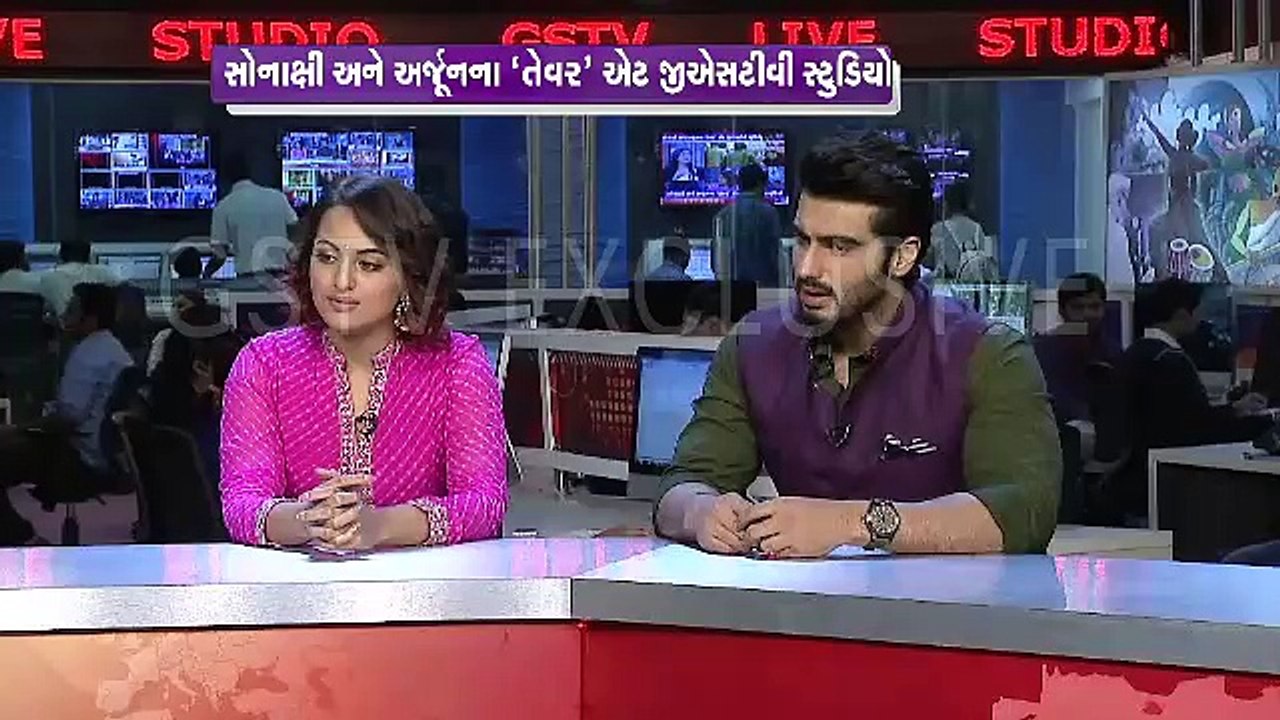 Exclusive : 'Tevar' Starcast Arjun Kapoor and Sonakshi Sinha visit GSTV Studio