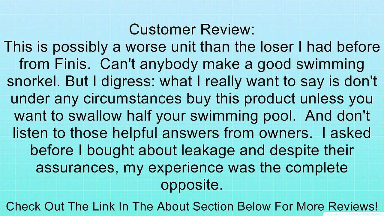 Speedo Hydralign Center Snorkel, Black Review