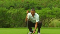 Obama enjoys a round of gold on Christmas Eve