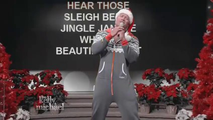 The Rock singing Christmas Karaoke at 'Live! with Kelly and Michael' TV Show