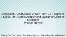 Uxcell a09070900ux0060 2-Way RJ11 US Telephone Plug to RJ11 Socket Adapter and Splitter for Landline Telephone Review