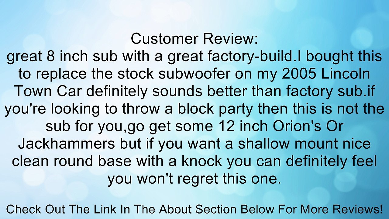 Rockford Fosgate P3SD2-8 8" Dual 2-Ohm Punch Series Shallow Mount Car Subwoofer Review