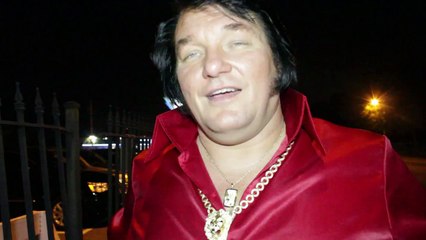 Harold Witham cuts an ad for Walkin On The Blvd Elvis Week 2014 video