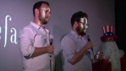 Seth Rogen surprises fans at Los Angeles screening of "The Interview"