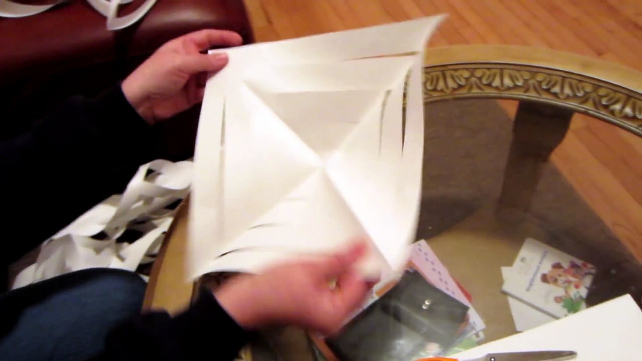 How to make a large 3D paper snowflake step by step