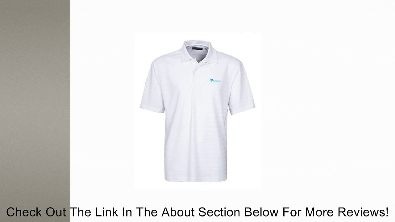 NCAA Men's Citadel Bulldogs Short Sleeve Solid Texture Stripe Polo (White, Large) Review