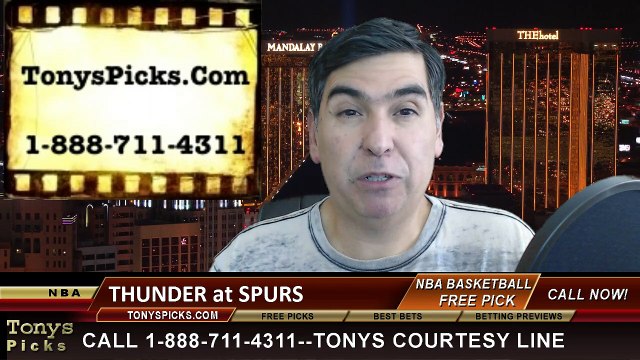San Antonio Spurs vs. Oklahoma City Thunder Free Pick Prediction NBA Pro Basketball Odds Preview 12-25-2014