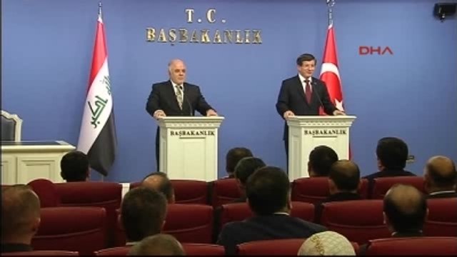 Başbakan Ahmet Davutoğlu Irak Başbakanı Haydar El Abadi ile Ortak Basın Toplantısı Düzenledi 2