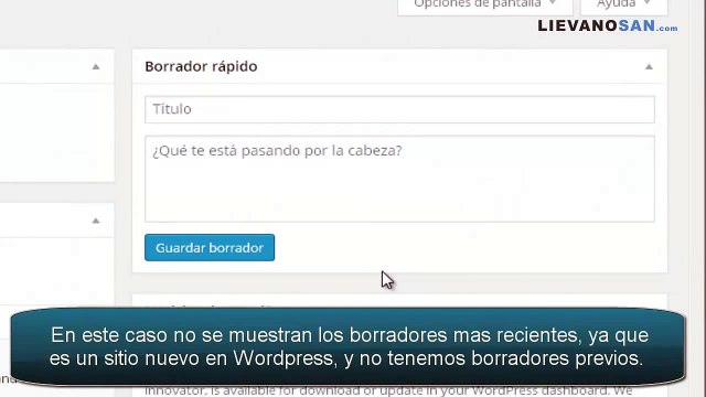 Tutorial de Wordpress desde cero 2014 Video 4 Recorrido por Wordpress
