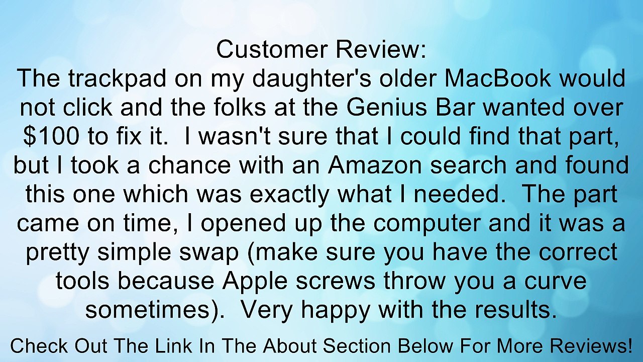 NEW OEM Original Genuine Apple MacBook 13" A1342 2009 2010 Trackpad Touchpad Review