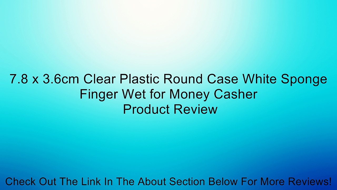 7.8 x 3.6cm Clear Plastic Round Case White Sponge Finger Wet for Money Casher Review