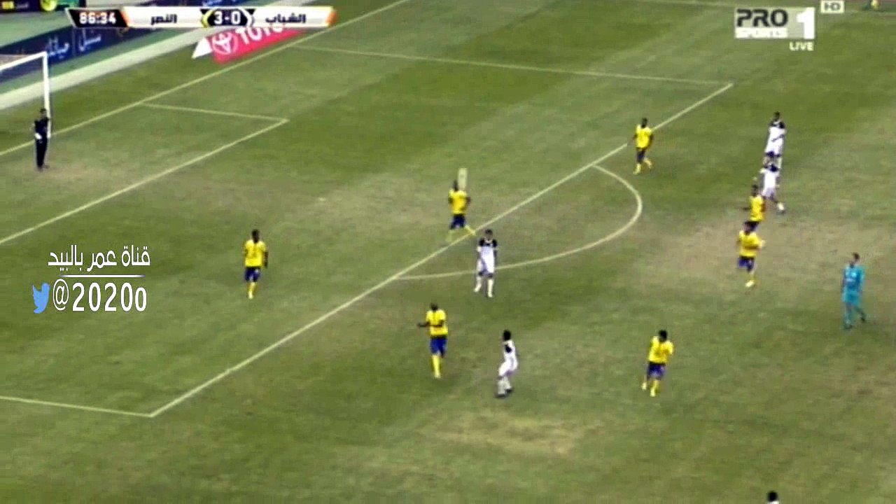لقطة لادريان هو يستعرض ( سقط معها لاعب شبابي+ طرد الشهيل ) الدقيقه 86