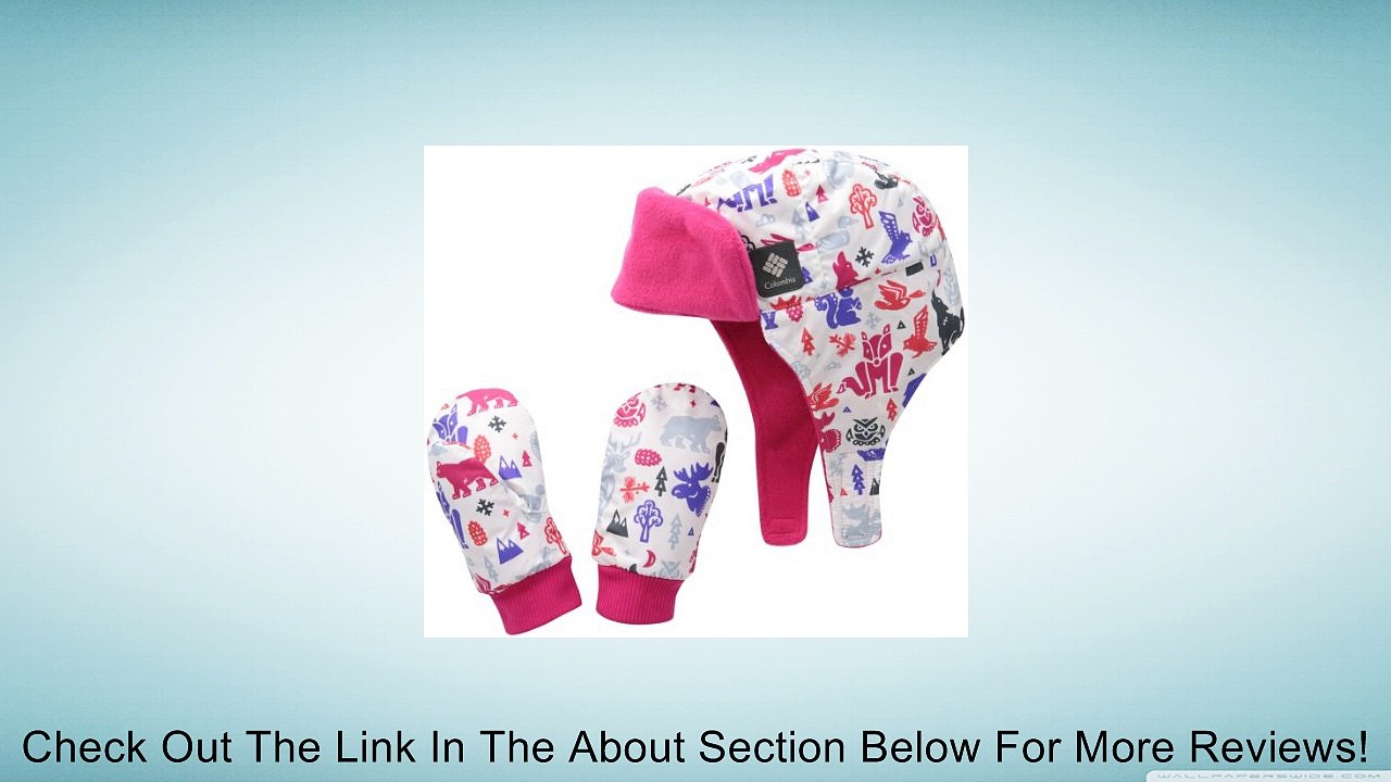 Columbia Little Girls'  Earflap Mitten Set, Sea Salt Animal Print, One Size Review