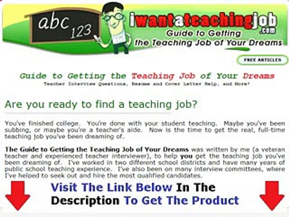 I Want A Teaching Job Discount Link Bonus + Discount