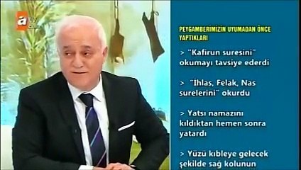 Nihat Hatipoğlu Peygamberimizin(S.A.S) Uyumadan Önce Yaptıkları