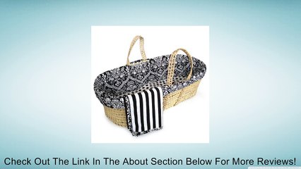 Tadpoles Damask Moses Basket in Black and White Review