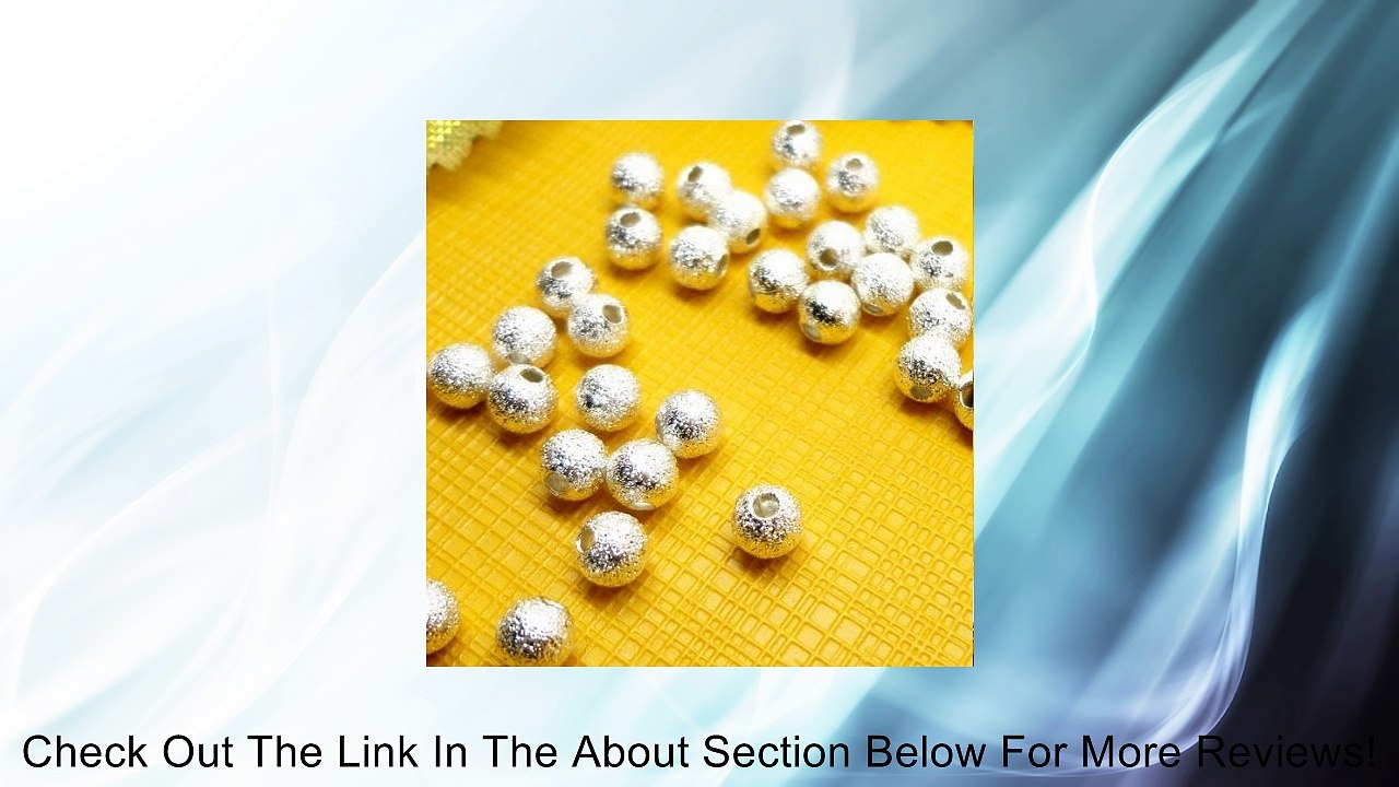 100pcs Spacer Beads Findings Stardust Silver Plated Base Round 4mm for Jewelry Making Review