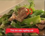 Bạch tuột xào rau muống