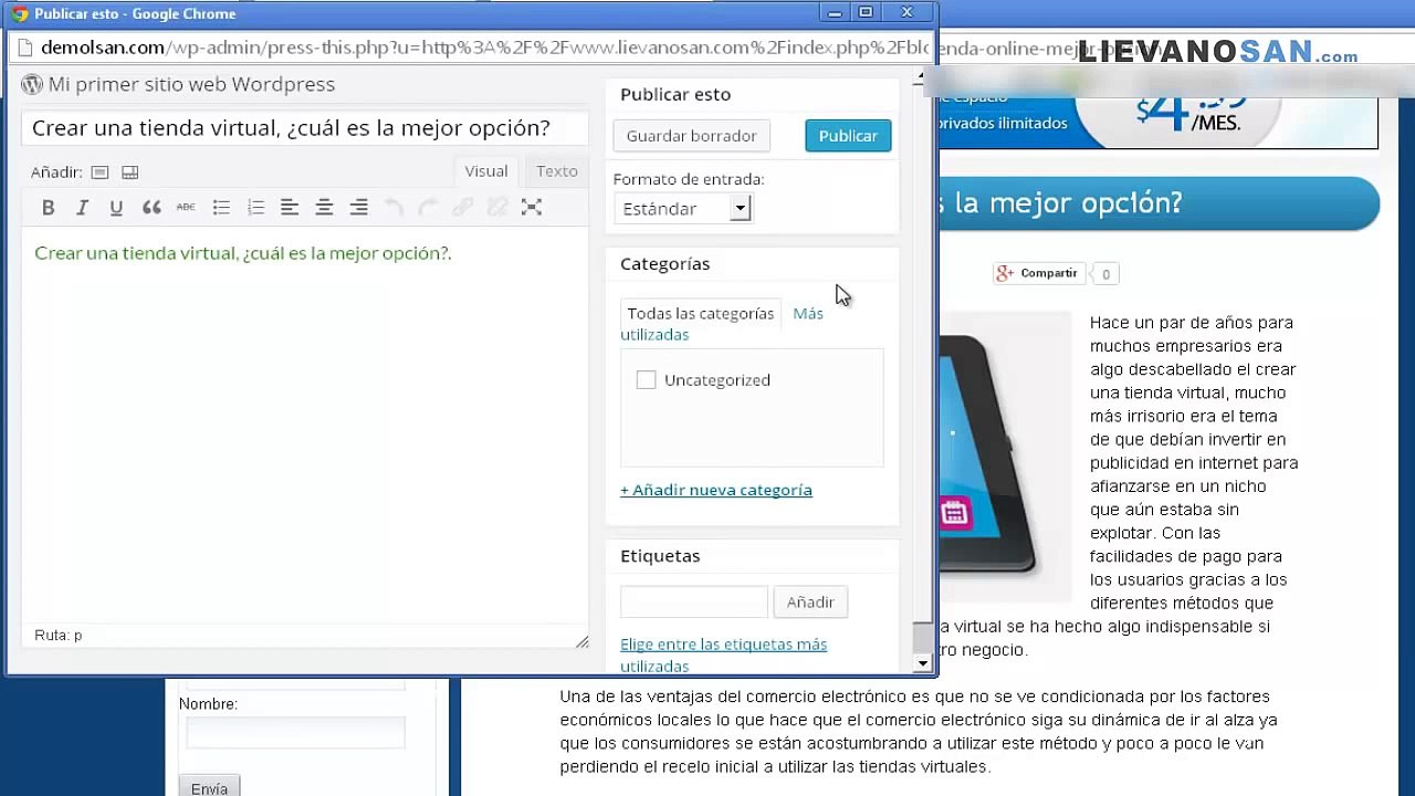 Tutorial de Wordpress desde cero 2014 -- Video 7 Configuración Global