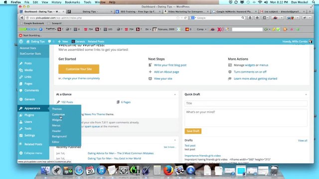 WordPress Dropdown Menu - Video Tutorial