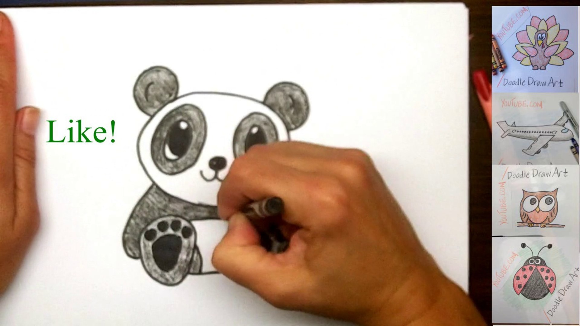 HOW TO DRAW A CUTE PANDA