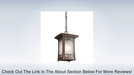 Kichler Lighting 49452AGZ Soria 1-Light Exterior Hanging Lantern, Aged Bronze Finish with Vetro Mica Glass Review