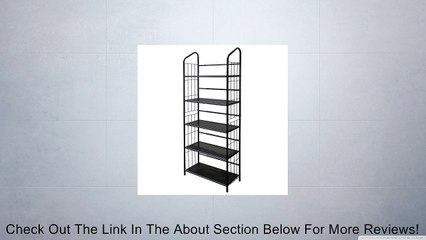 5-Tier Metal Wire Bookcase in Black Finish Review