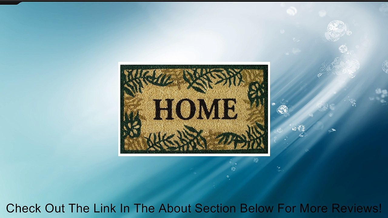 Iron gate - Leaf Border Home - Printed Coco Doormat - Heavy Duty Outdoor Premium Coir Mat 18x30 - 1/2 Inches Thick - Extremely durable - Traps dust - Welcome your guests with this high quality doormat Review