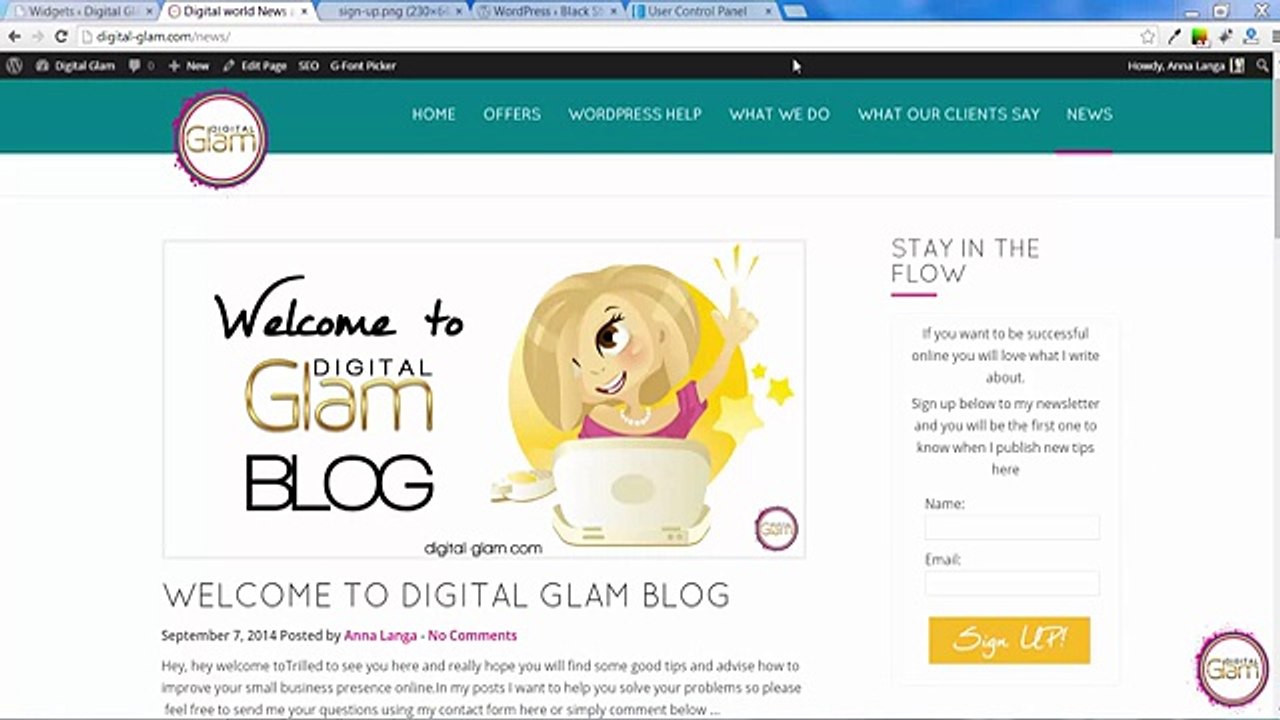WordPress tutorial - how to easily add Aweber signup box to WordPress website