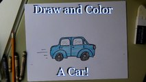 How to draw a car, cartoon drawing tutorial, step by step for kids