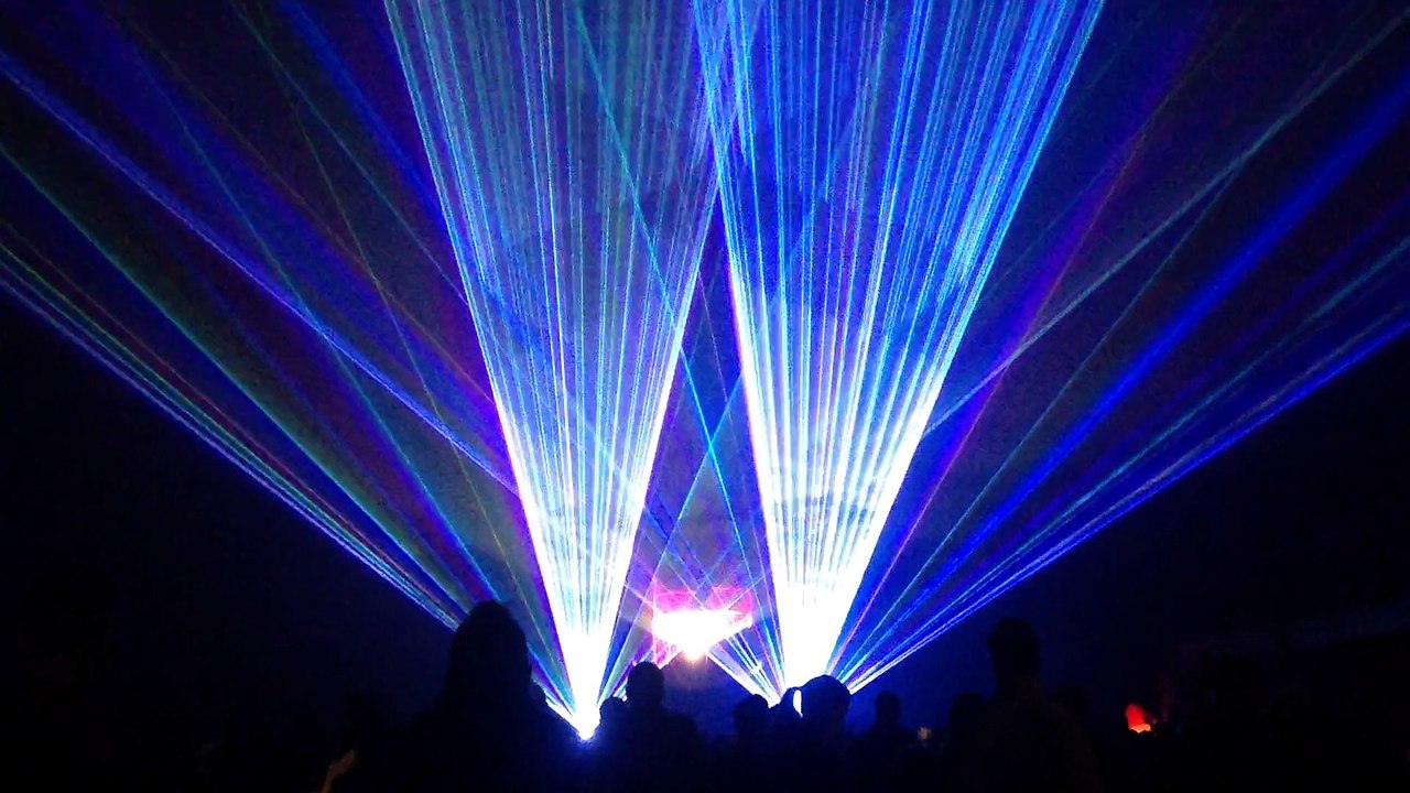 Christmas Laser Light Show "Time to say goodbye" Rota Spain USO