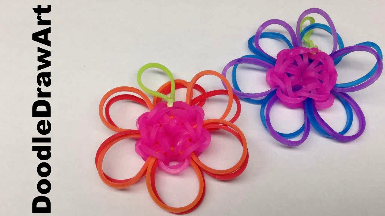 Make a Rainbow Loom Double Daisy Charm (pattern/tutorial)