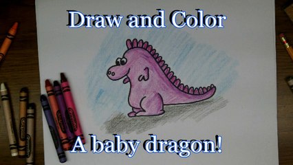 How to draw a cartoon dragon, step by step, for kids