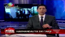 Ege Tv'de yayınlanan '' Harmandalı'ya  sıkı takip'' haberi.