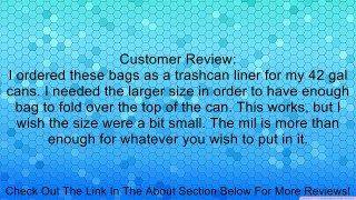 Trash Bag 25 CLEAR Large X-HEAVY Duty 38x58 Drum Liner 55 Gal 2.5 mil Body Bag Review