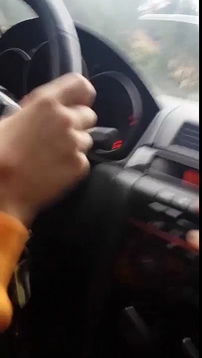 Crazy female driver trying to hit vanessa with her suv..
