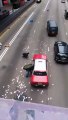 $15,000,000 accidently dropped from security van in Hong Kong highway