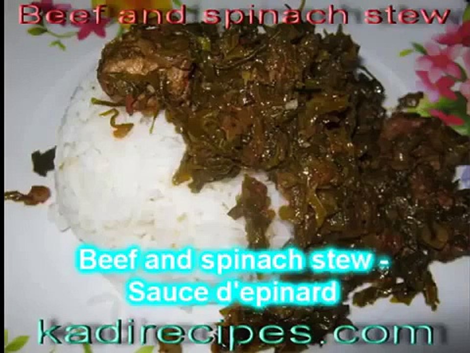 Easy Raw Food Recipes Paleo Cookbook Review Spinach stew with beef African Food Recipes